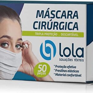 Máscara Cirúrgica Tripla Descartável c/ 50 unidades Lola