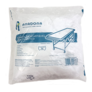 Lençol Descartável com Elástico Branco - Anadona